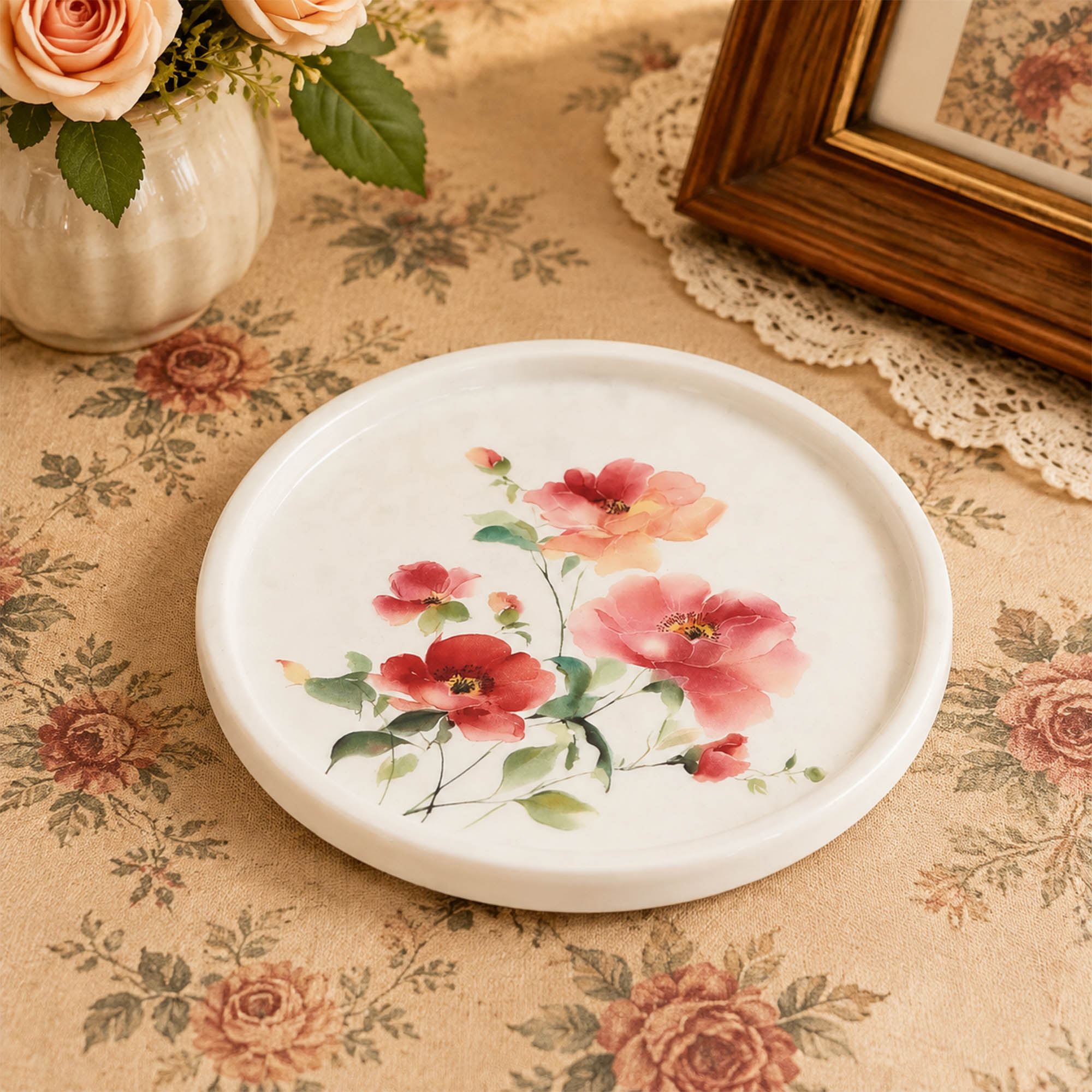 Donglin Homeware Crystalline Bloom Collection Dessert Plate 7.5-inch