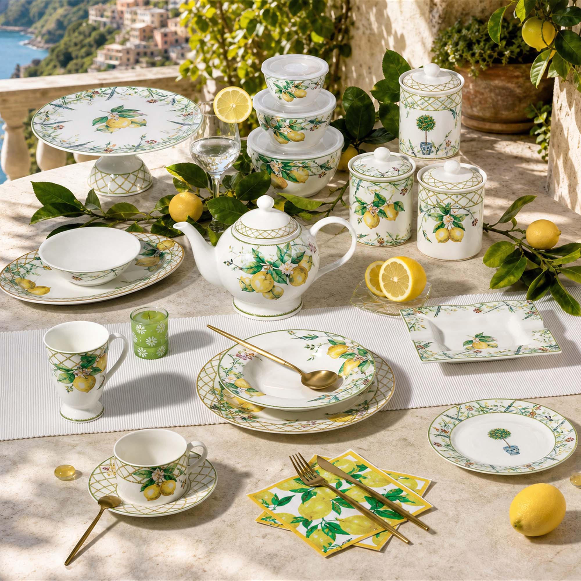 Donglin Homeware Custom Lemon Tableware Wholesale | Bone China Manufacturer