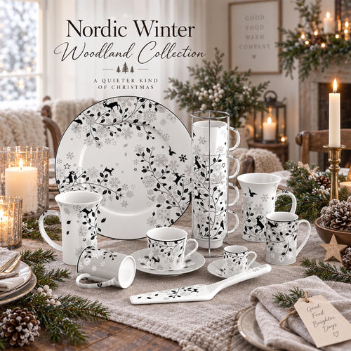 Donglin Homeware – DI080540 Nordic Winter Woodland Geschirrkollektion aus New Bone China