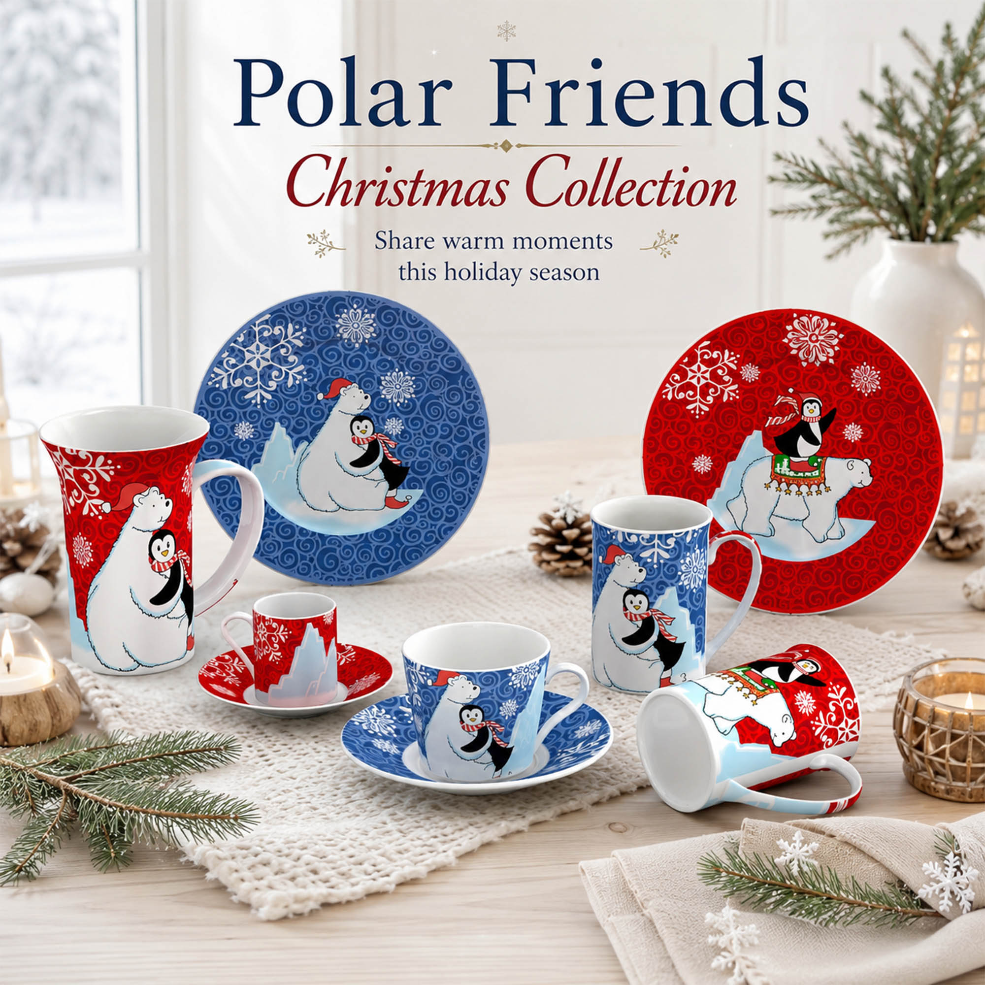 Donglin Homeware DI081124 Polar Friends Christmas Collection