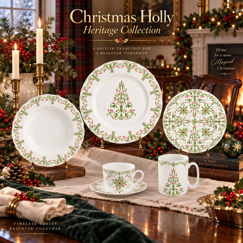 Donglin Homeware DI160405 Weihnachtssalber Erbe New Bone China Dinnerware Sammlung