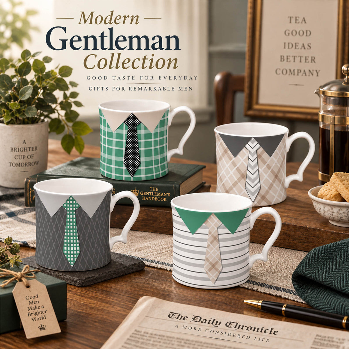 Donglin Homeware DI161204 Modern Gentleman New Bone China Mug Collection