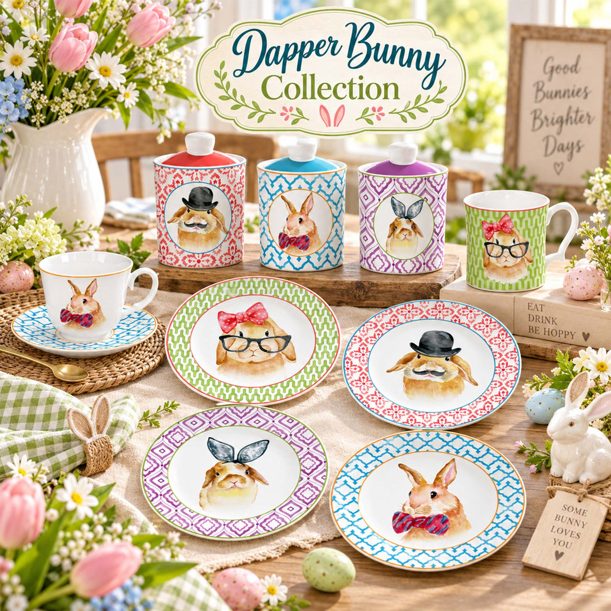Donglin Homeware DI170405 Dapper Bunny New Bone China Dinnerware Collection