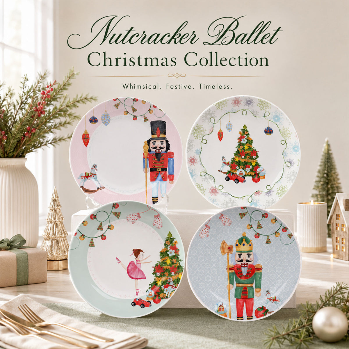 Donglin Homeware DI180108 Nutcracker Ballet Christmas Collection