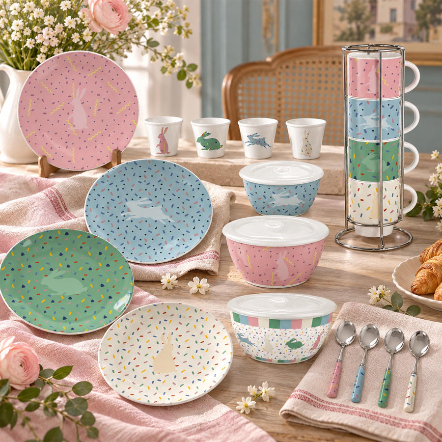 DI210212 Modern Bunny Pop New Bone China Dinnerware Collection