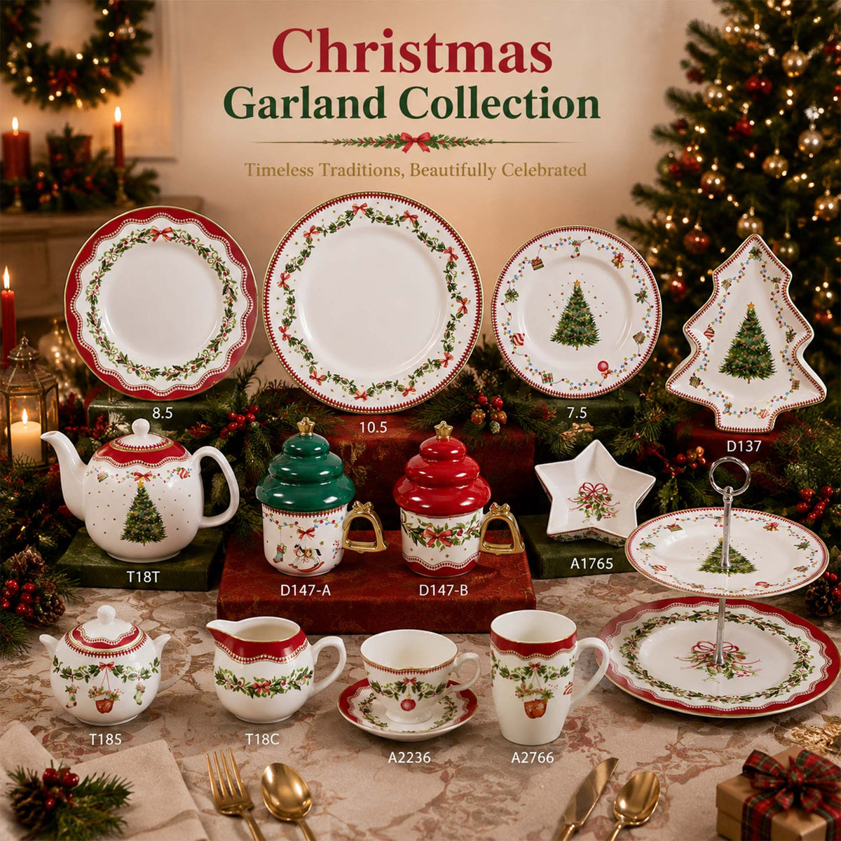 Donglin Homeware DI250009 Christmas Garland Collection