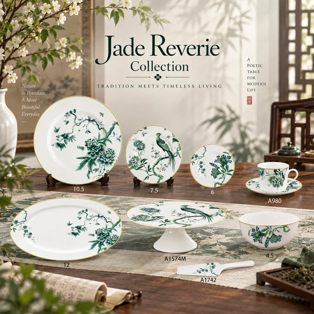 Jade Reverie Chinoiserie Dinnerware | New Bone China – Donglin Homeware