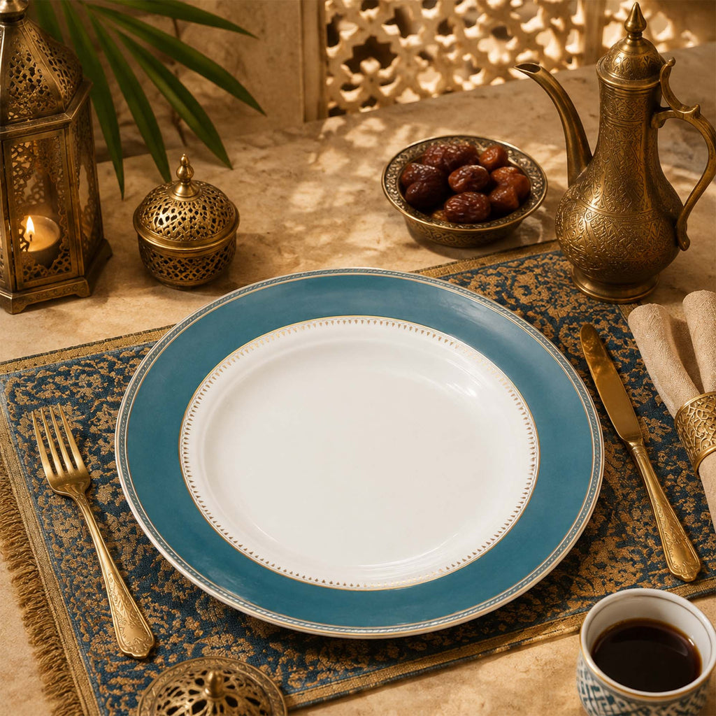 Donglin Homeware Deco Fan Collection Dinner Plate 10.5-inch