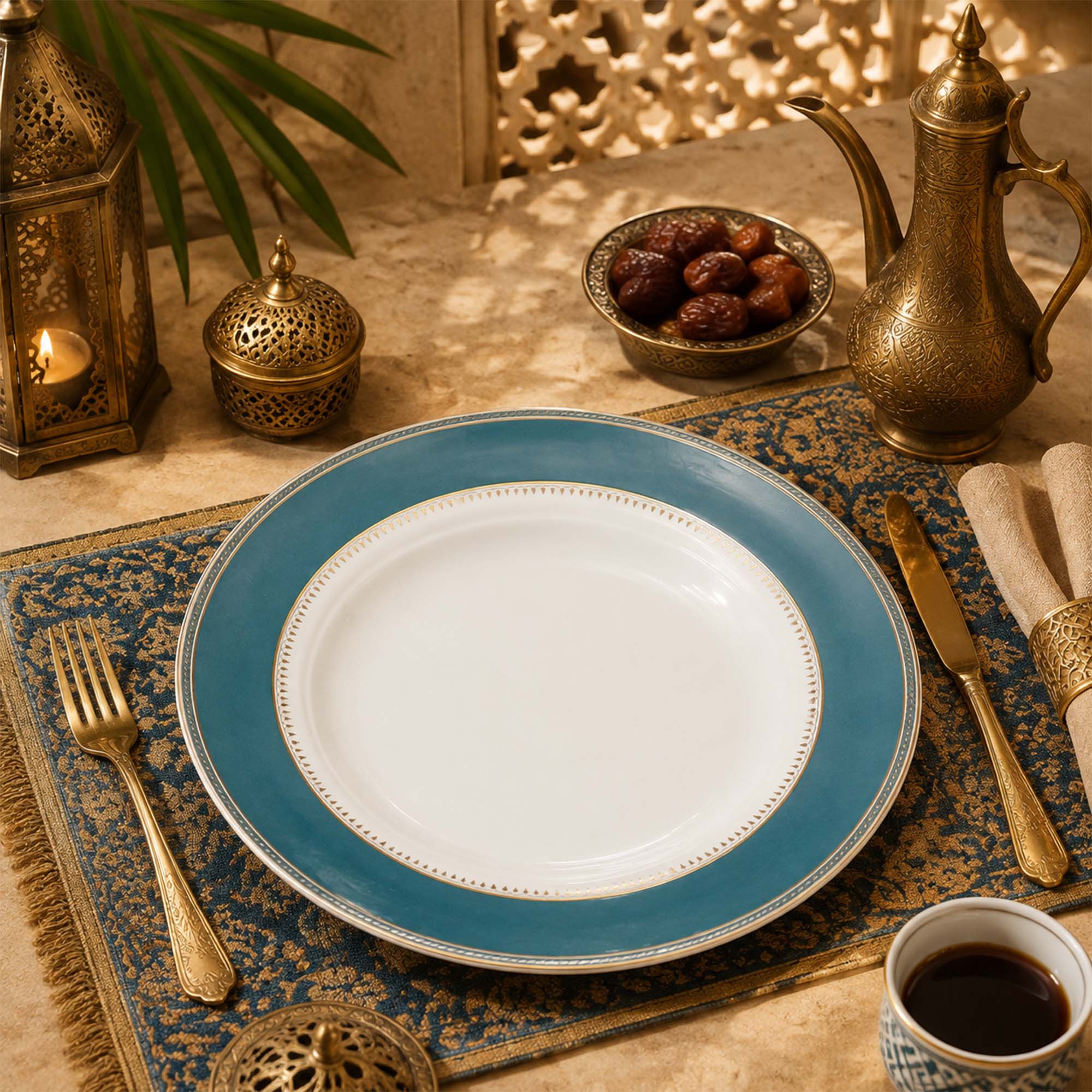 Donglin Homeware Deco Fan Collection Dinner Plate 10.5-inch
