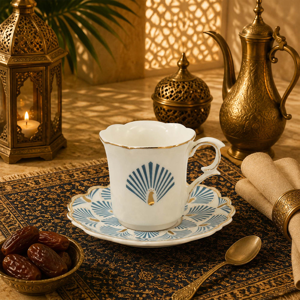 Donglin Homeware Deco Fan Collection Espresso Cup and Saucer 95cc