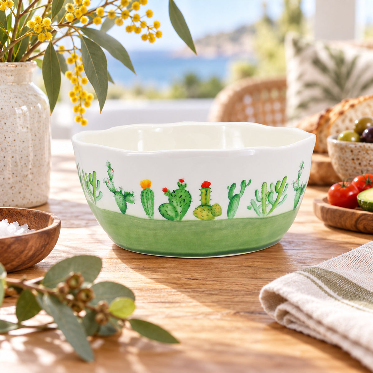 Donglin Homeware Desert Bloom Collection Bowl 8-inch