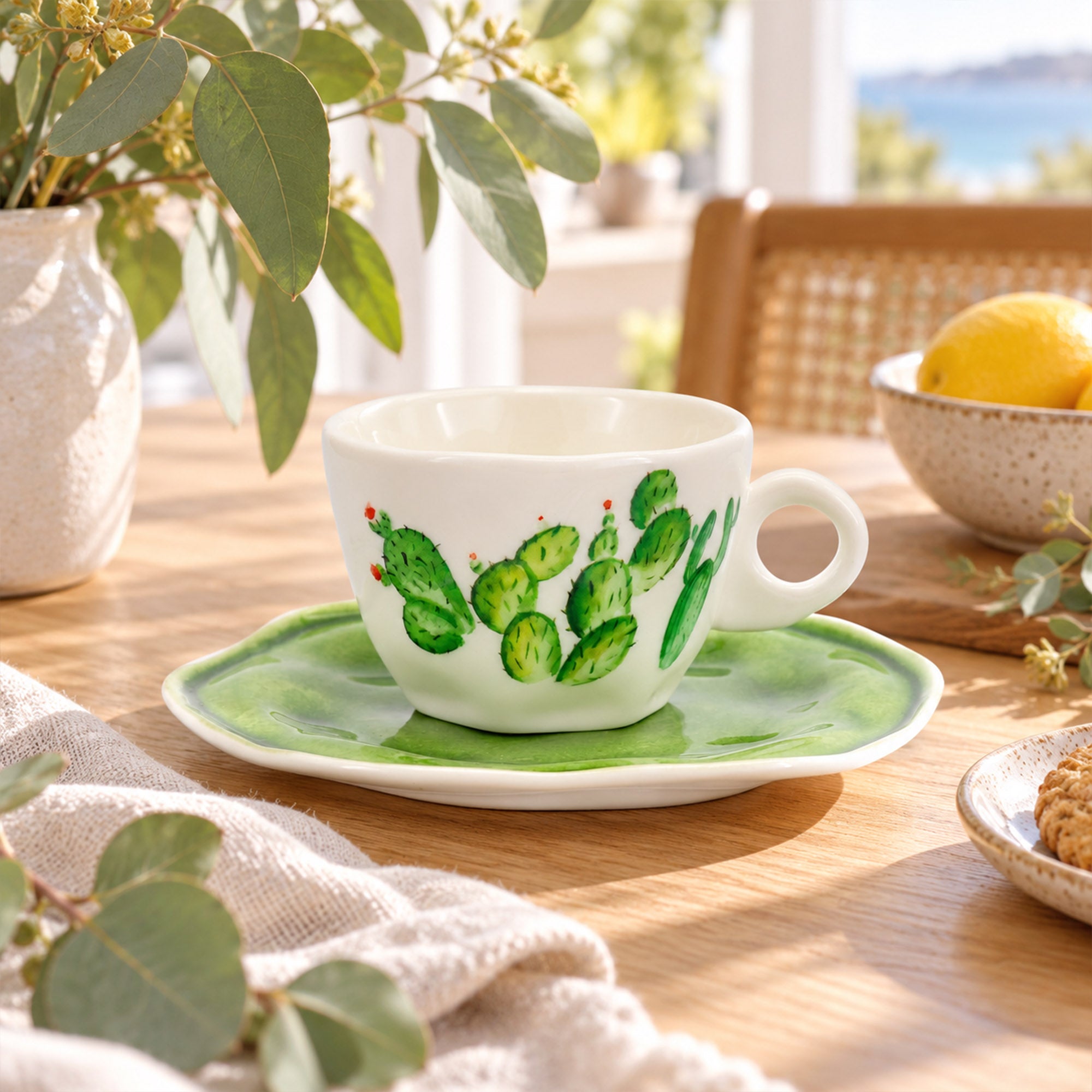 Donglin Homeware Desert Bloom Collection Cup and Saucer 160cc