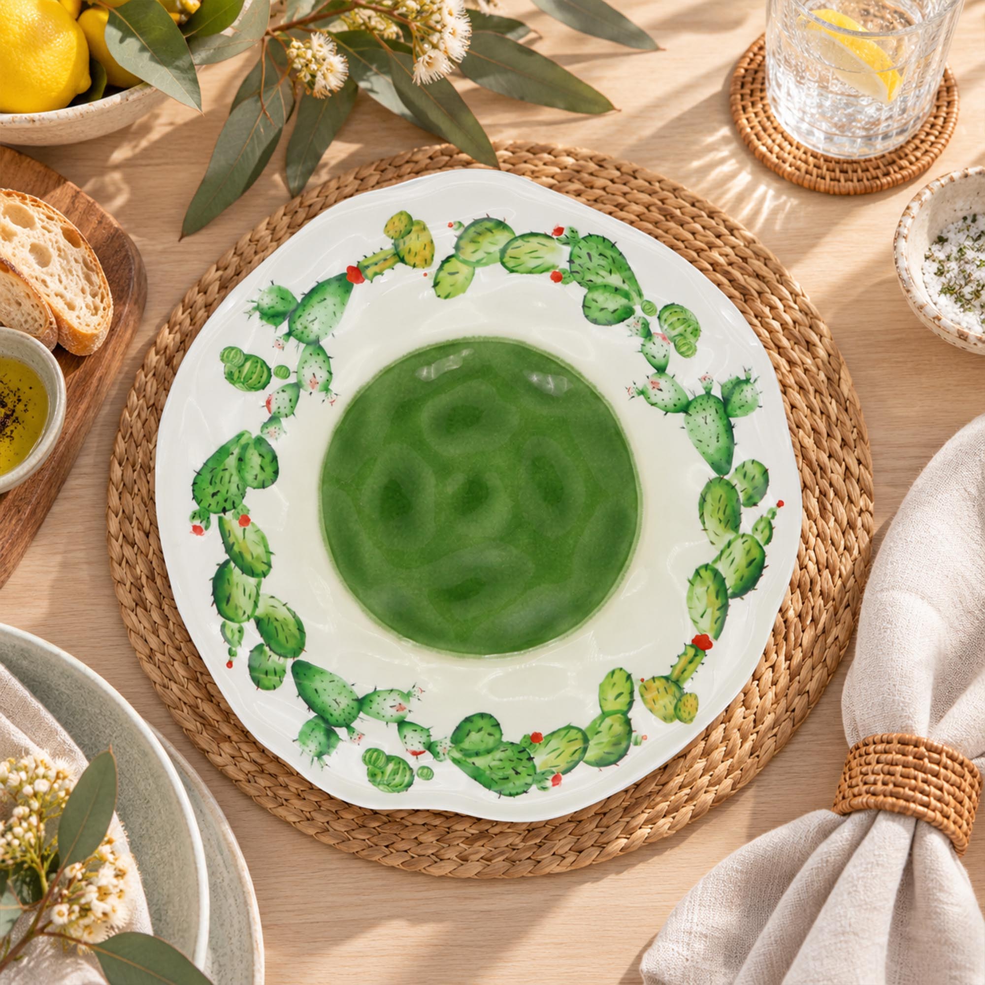 Dongling Homeware Desert Bloom Collection Dinner Plate 10.5-inch