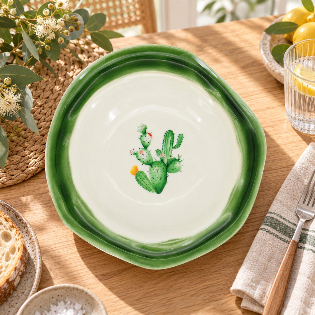 Donglin Homeware Desert Bloom Collection Soup Plate 8.75-inch