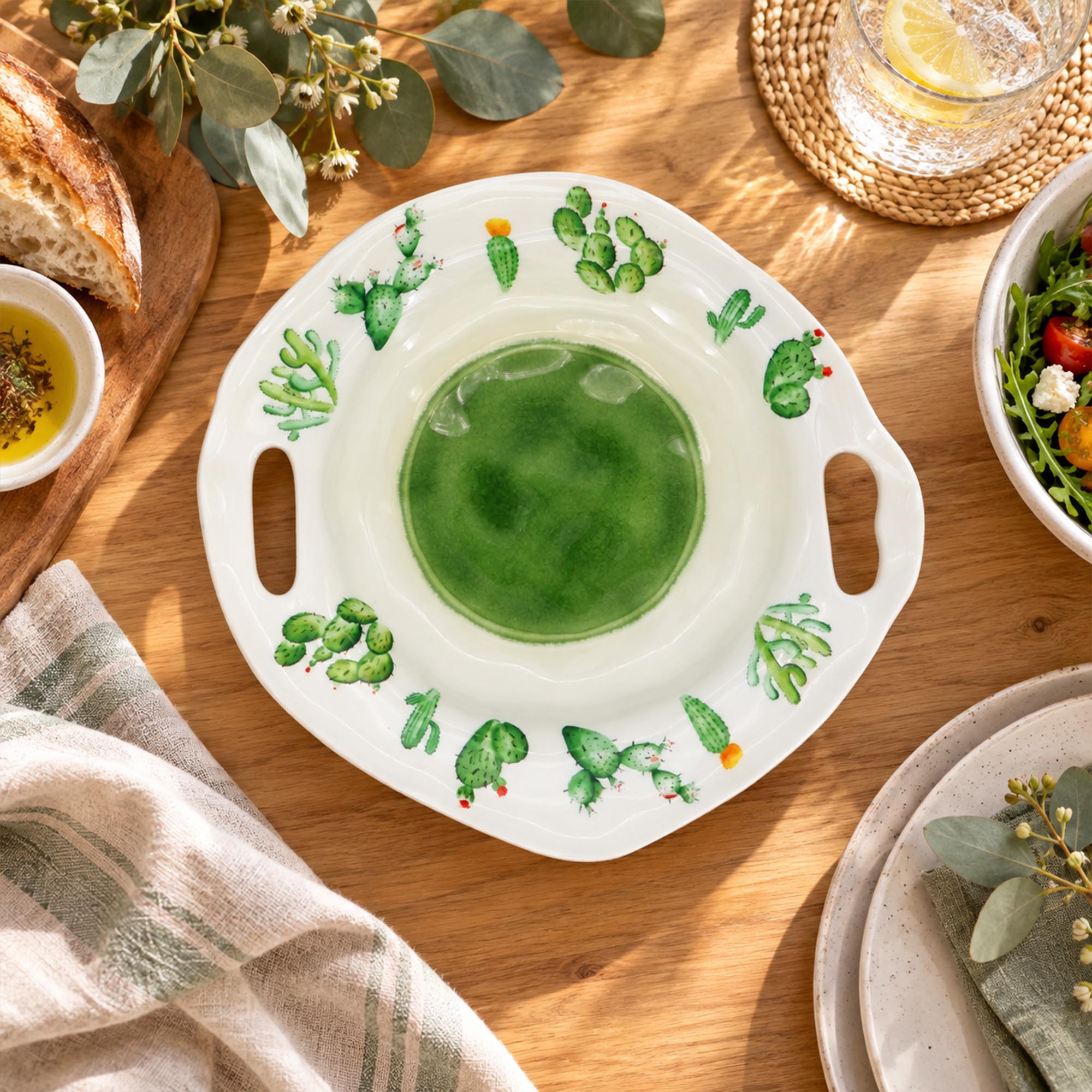 Donglin Homeware Desert Bloom Collection Tray 10.75-inch