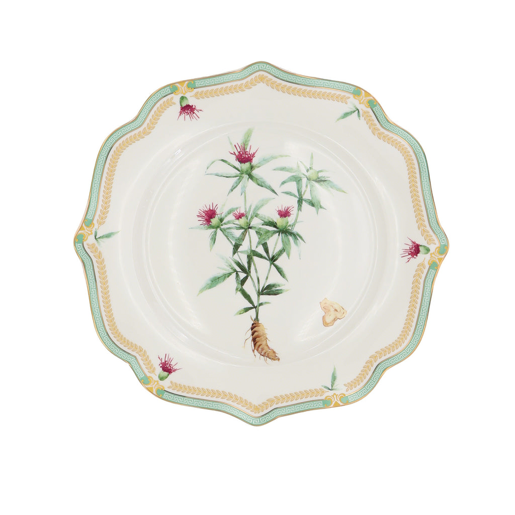 Donglin Homeware Herbal Bloom - Farmhouse Style Ceramic Tableware Set 11-inch dinner plate pattern with baizhu