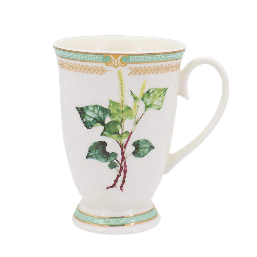 Donglin Homeware Herbal Bloom - Farmhouse Style Ceramic Tableware Set 280cc mug pattern with houttuyniae herb