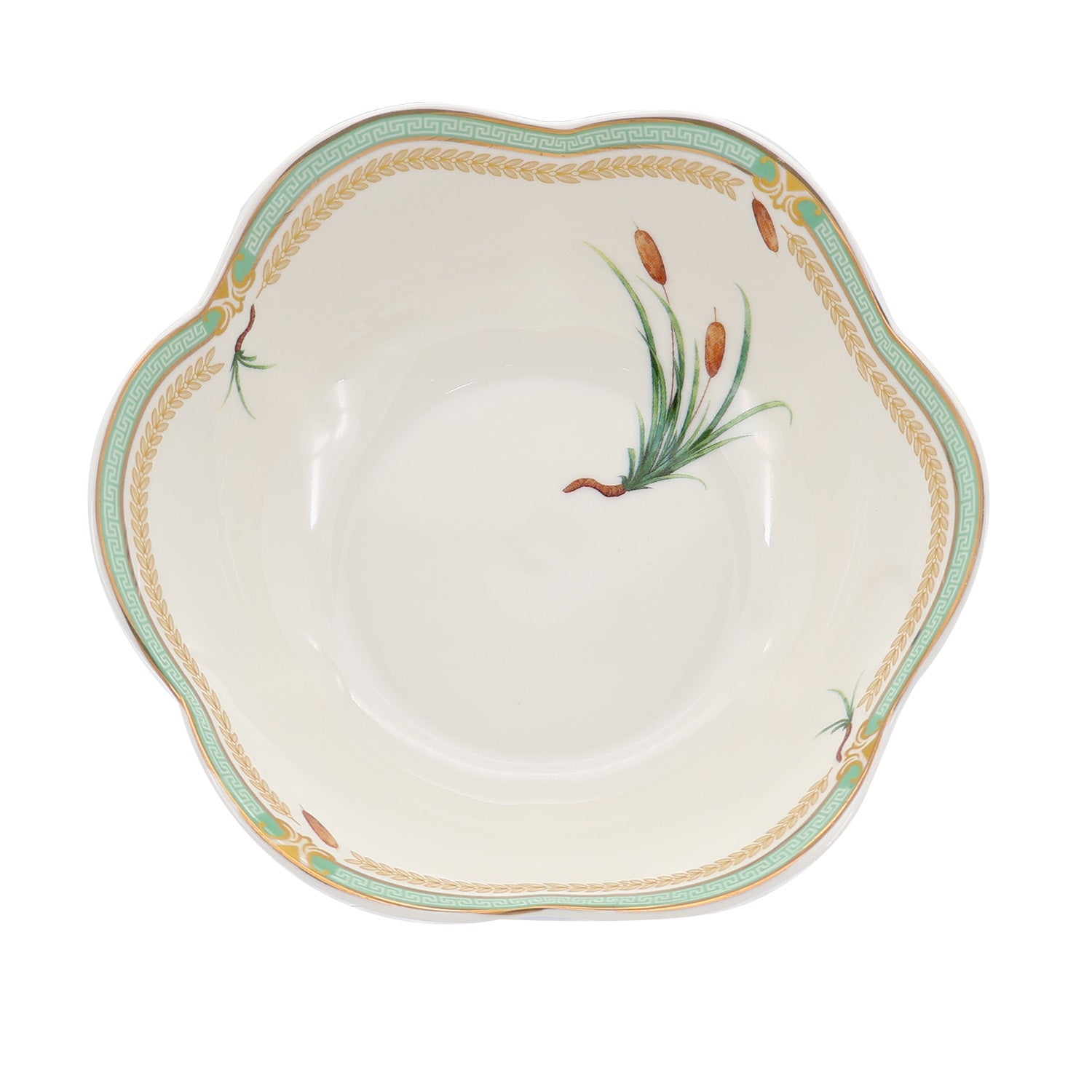Donglin Homeware Herbal Bloom - Farmhouse Style Ceramic Tableware Set 6-inch bowl pattern with cattail