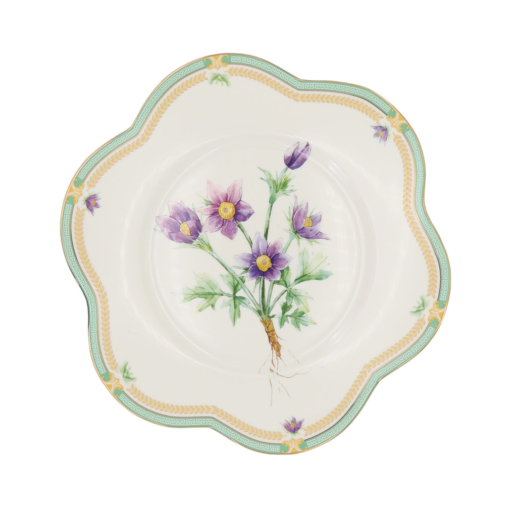 Donglin Homeware Herbal Bloom - Farmhouse Style Ceramic Tableware Set 8.5-inch dessert plate pattern with anemone