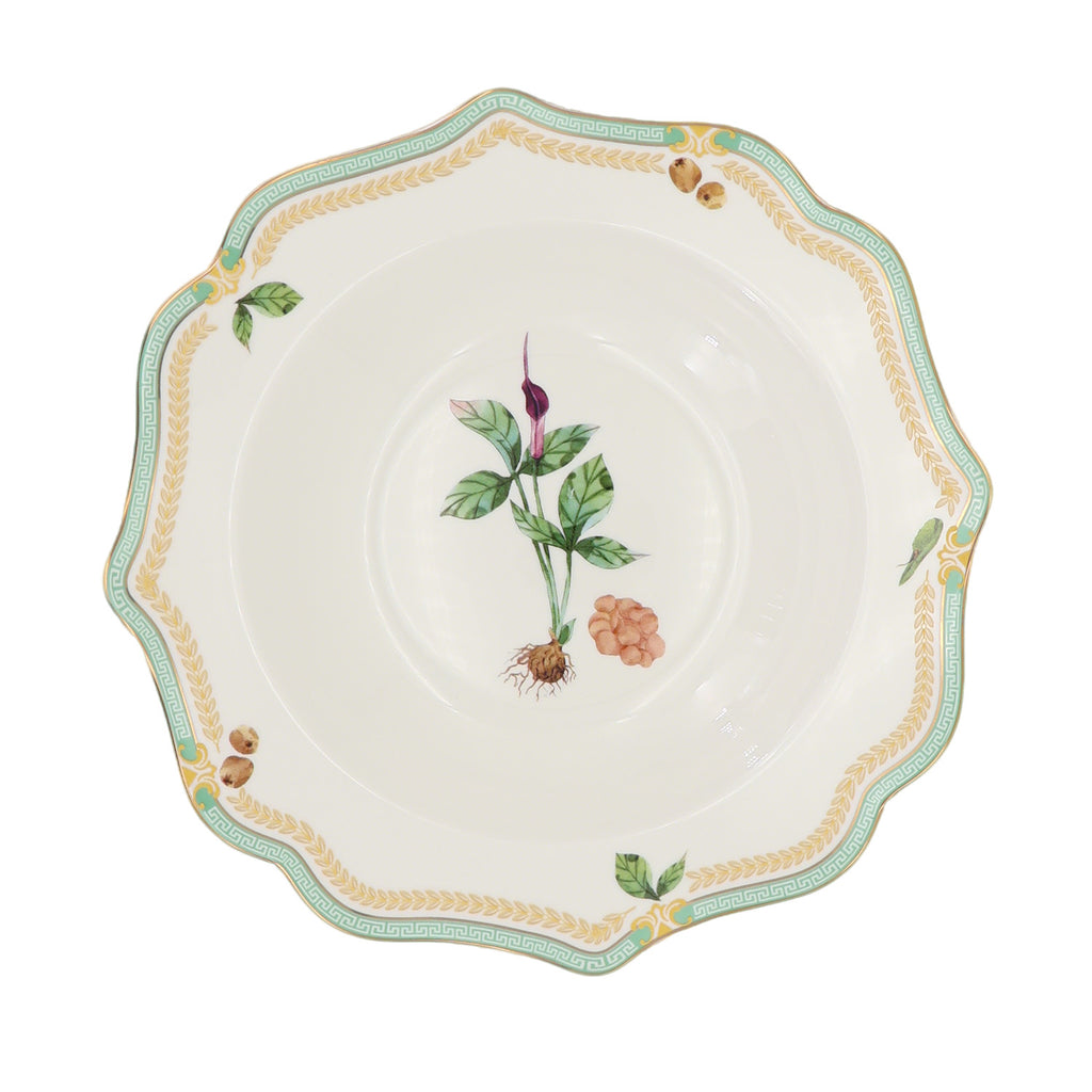 Donglin Homeware Herbal Bloom - Farmhouse Style Ceramic Tableware Set 9-inch soup plate pattern with baixia