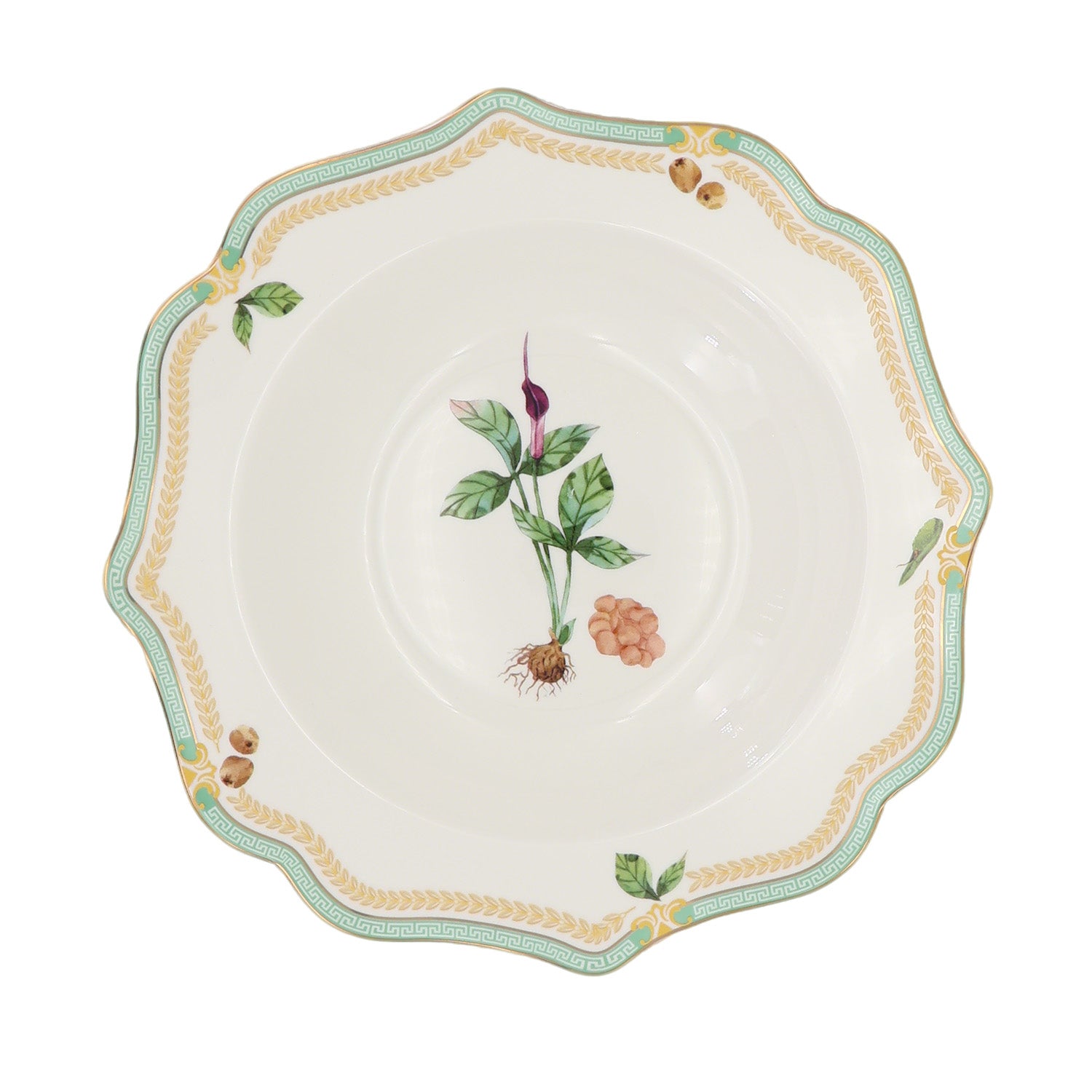 Donglin Homeware Herbal Bloom - Farmhouse Style Ceramic Tableware Set 9-inch soup plate pattern with baixia