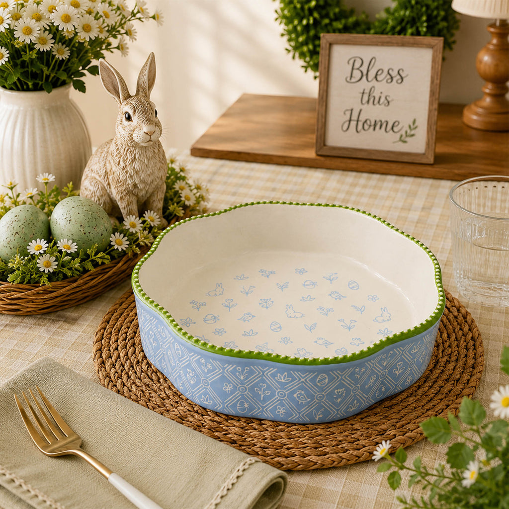 Donglin Homware Easter Bunny Garden Collection Baking Dish 25.5cm
