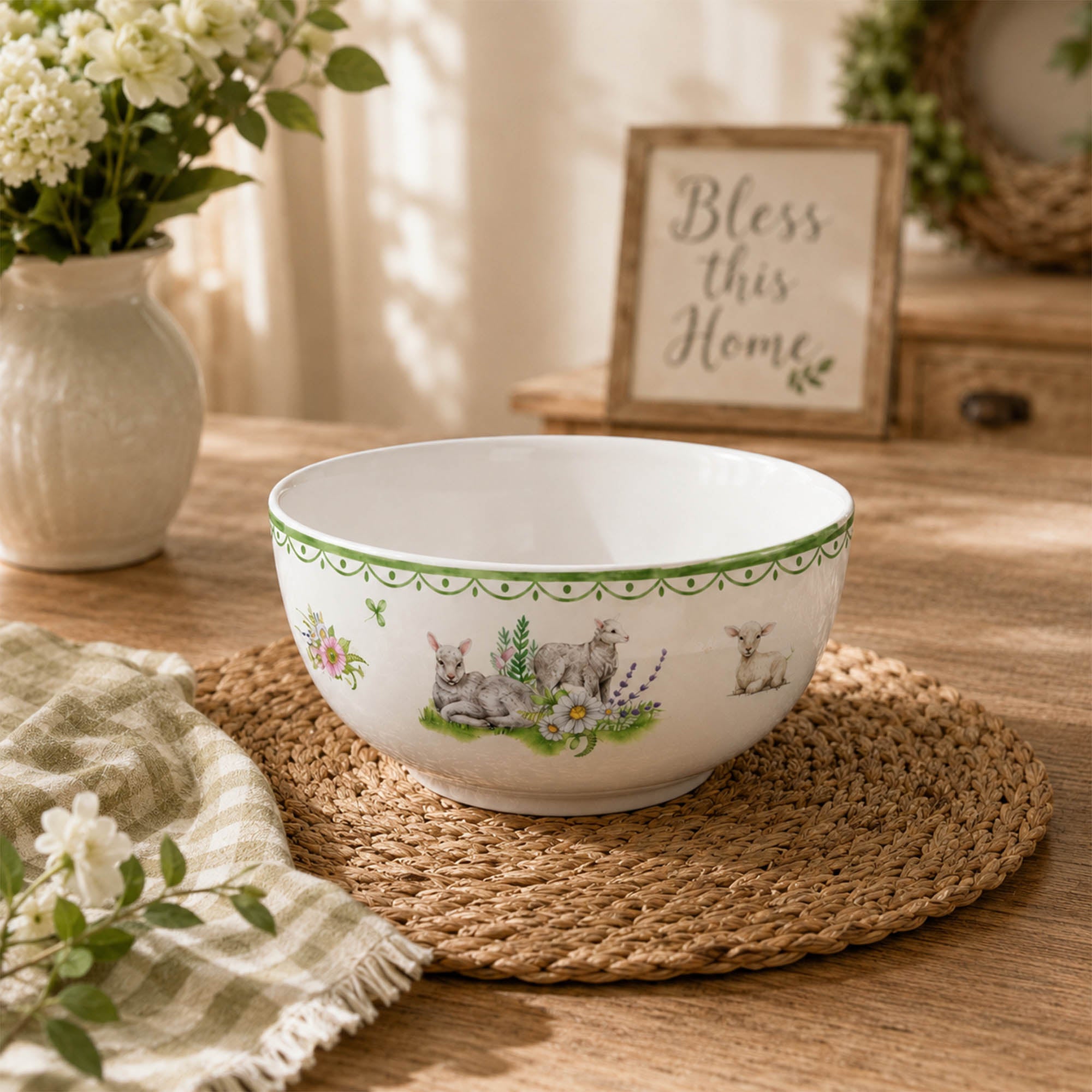 Donglin Homeware Easter Bunny Garden Collection Bowl 5.5-inch