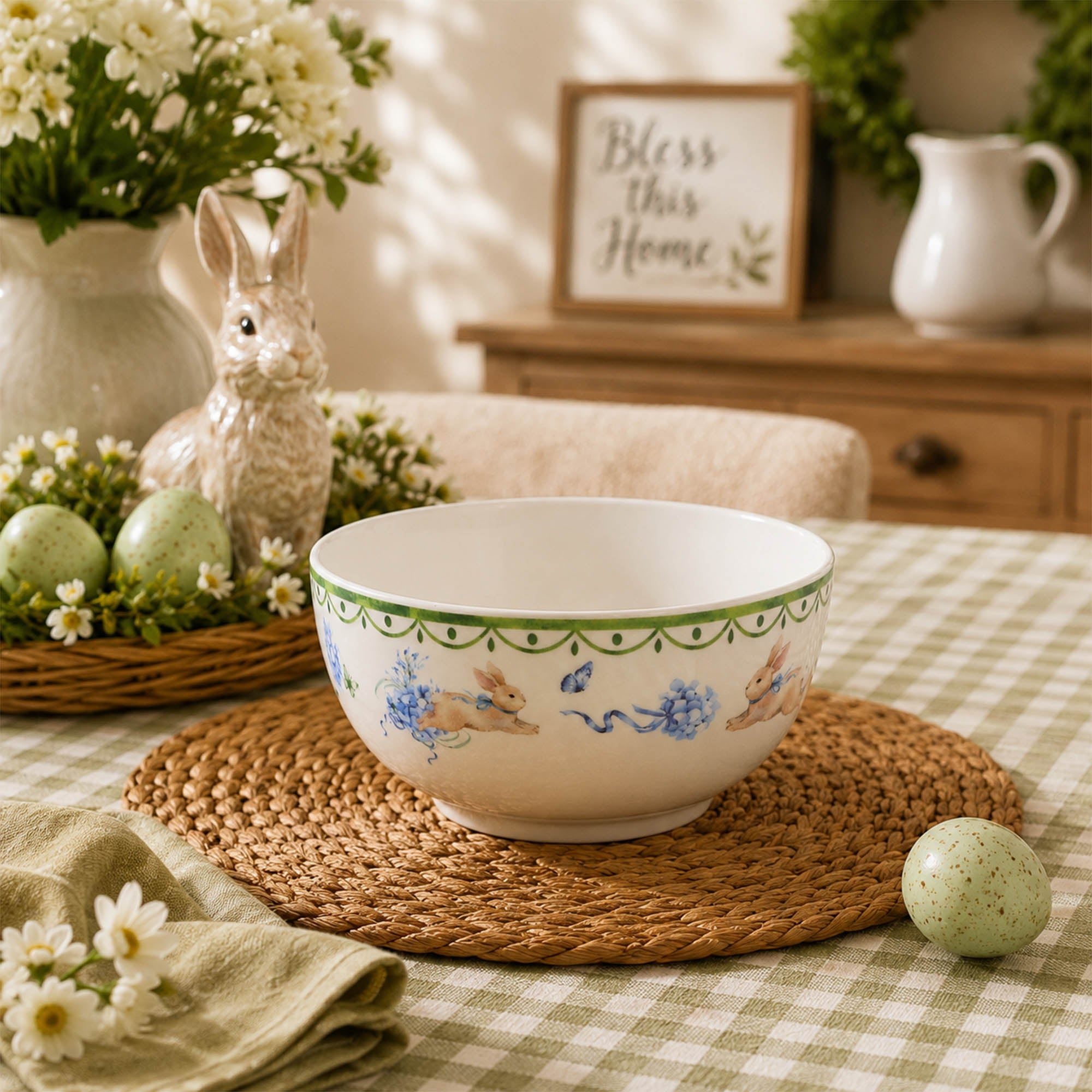 Donglin Homeware Easter Bunny Garden Collection Bowl 5.5-inch