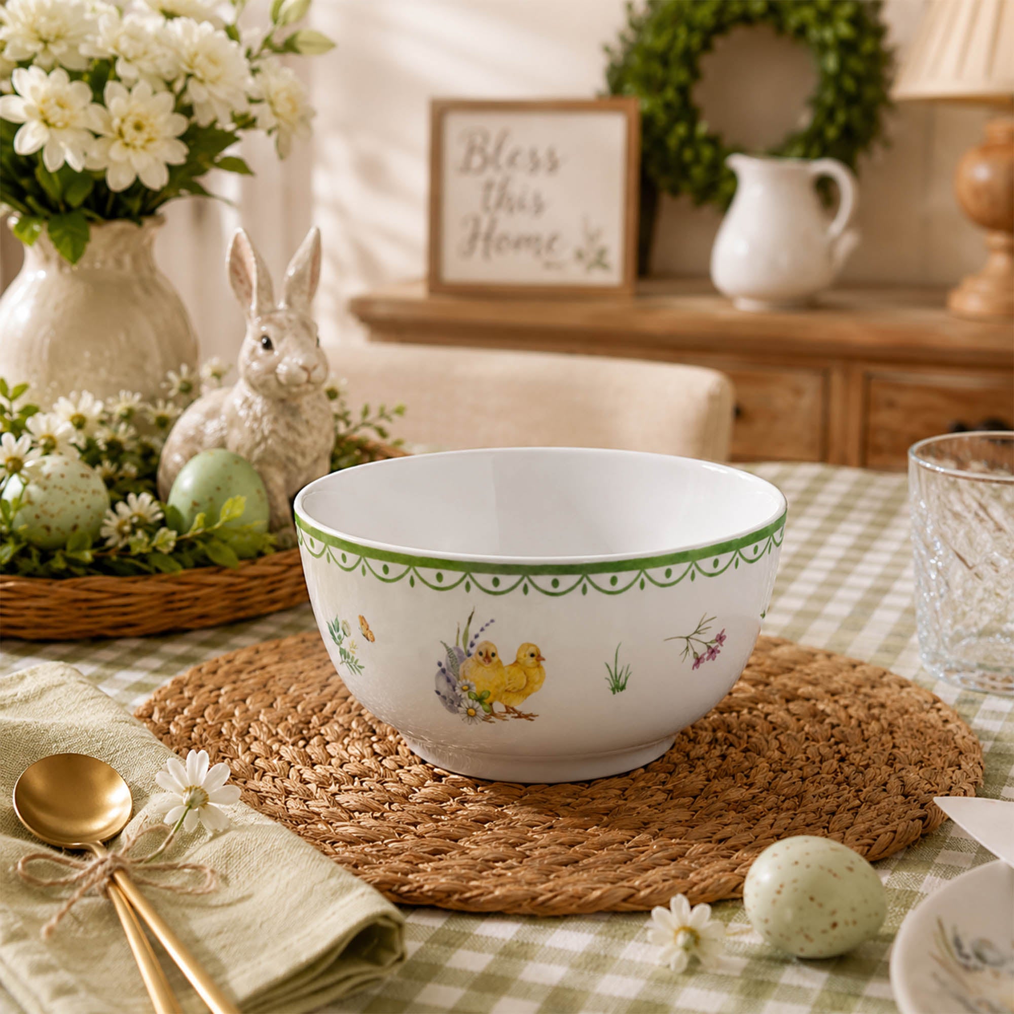 Donglin Homeware Easter Bunny Garden Collection Bowl 5.5-inch