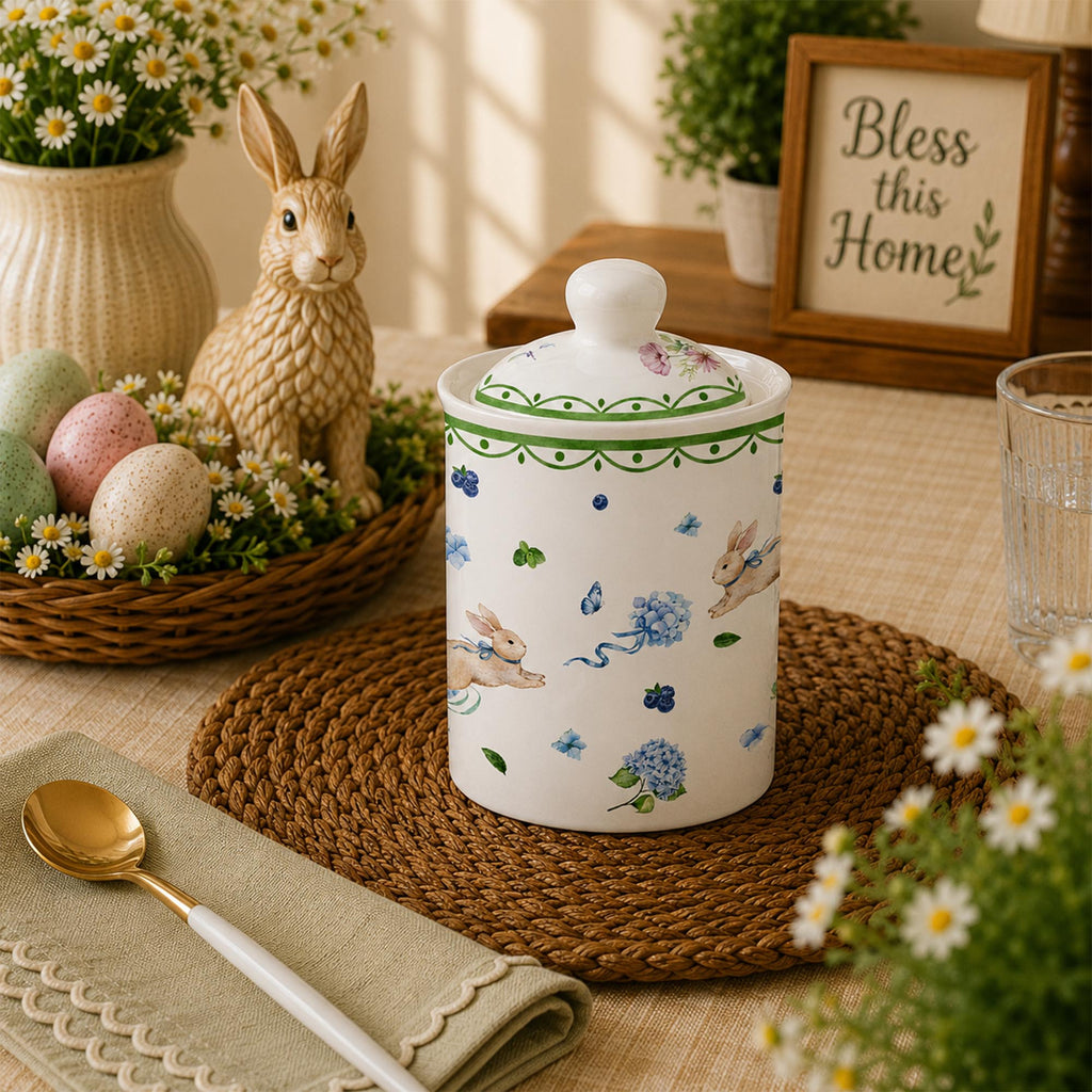 Donglin Homeware Easter Bunny Garden Collection Canister 800ml