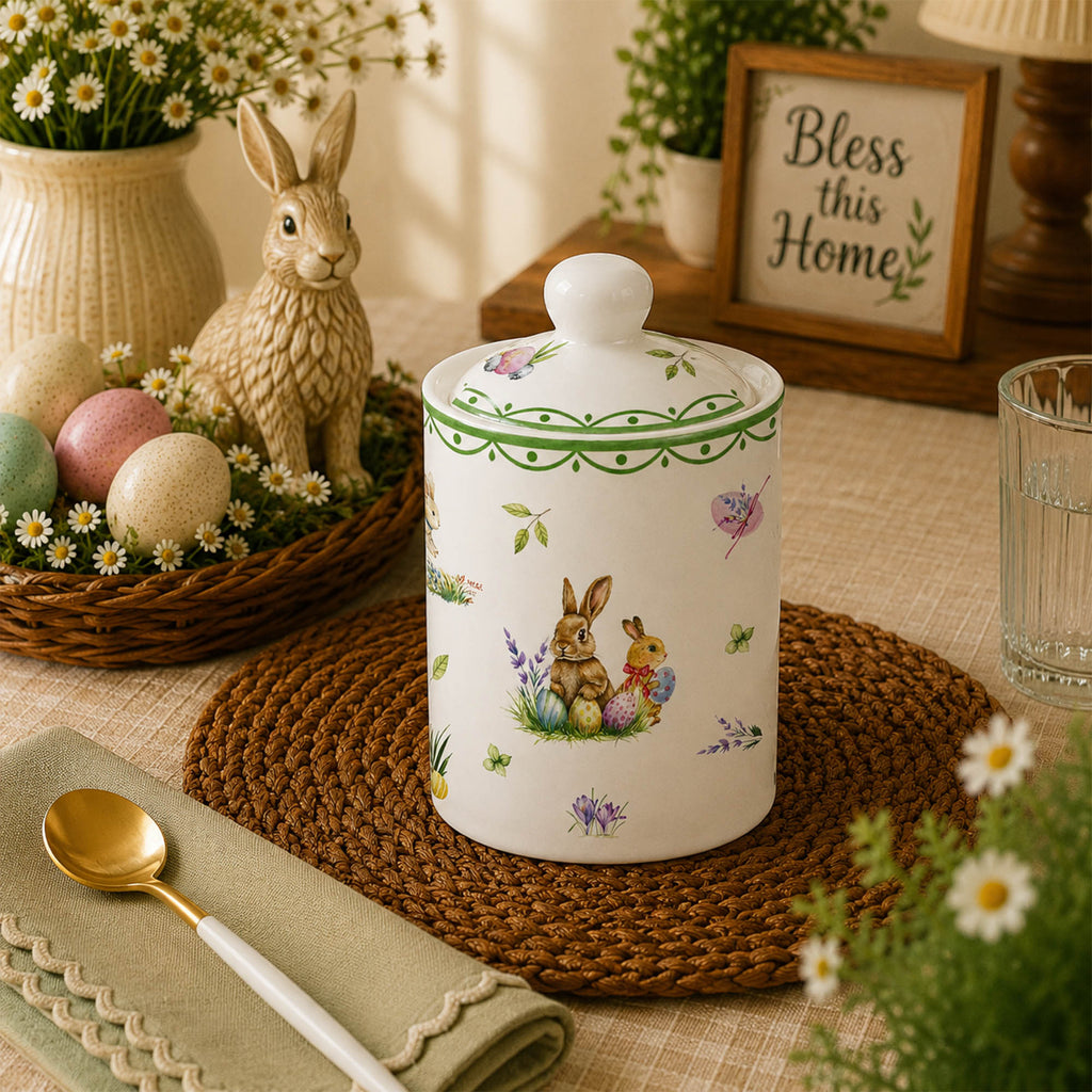 Donglin Homeware Easter Bunny Garden Collection Canister 800ml