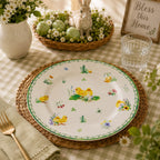 Donglin Homeware Easter Bunny Garden Collection Coupe Plate 8-inch