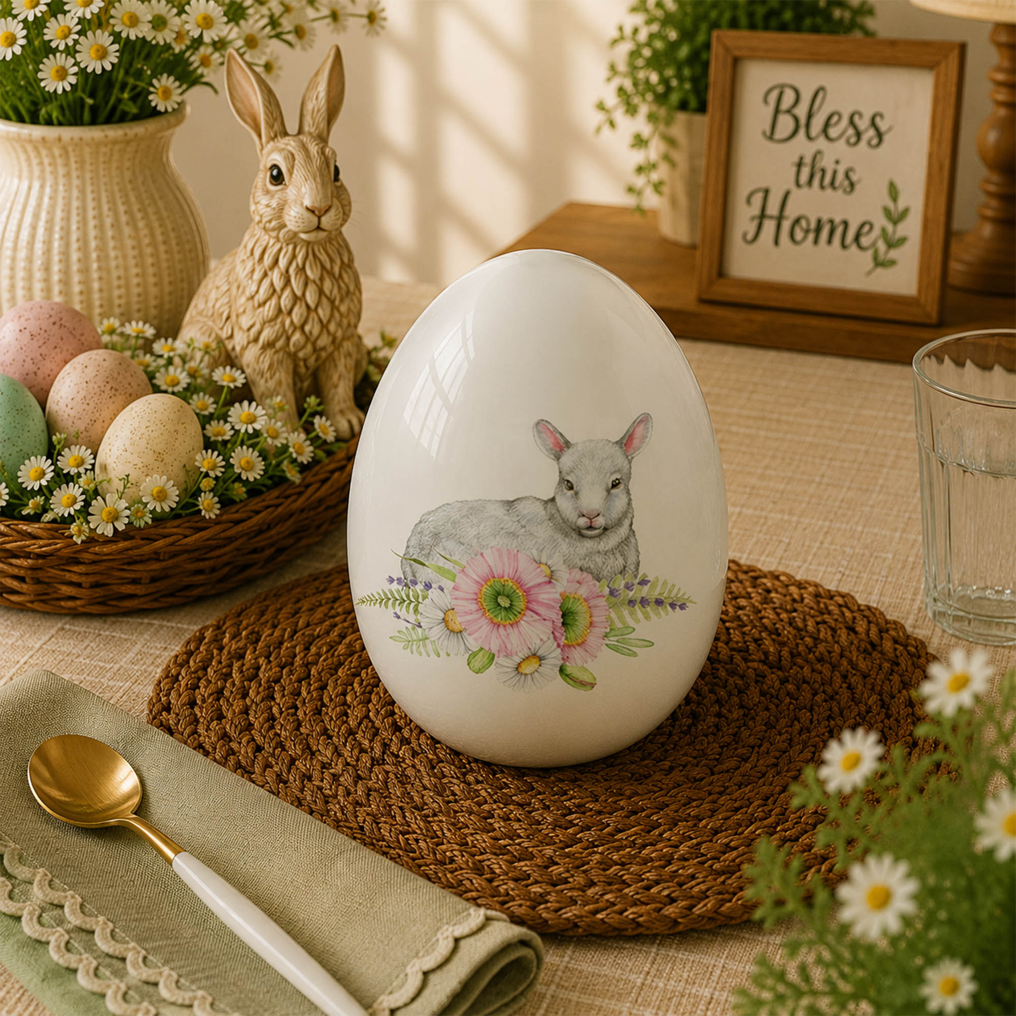 Donglin Homeware Easter Bunny Garden Collection Salt and Pepper Shaker 