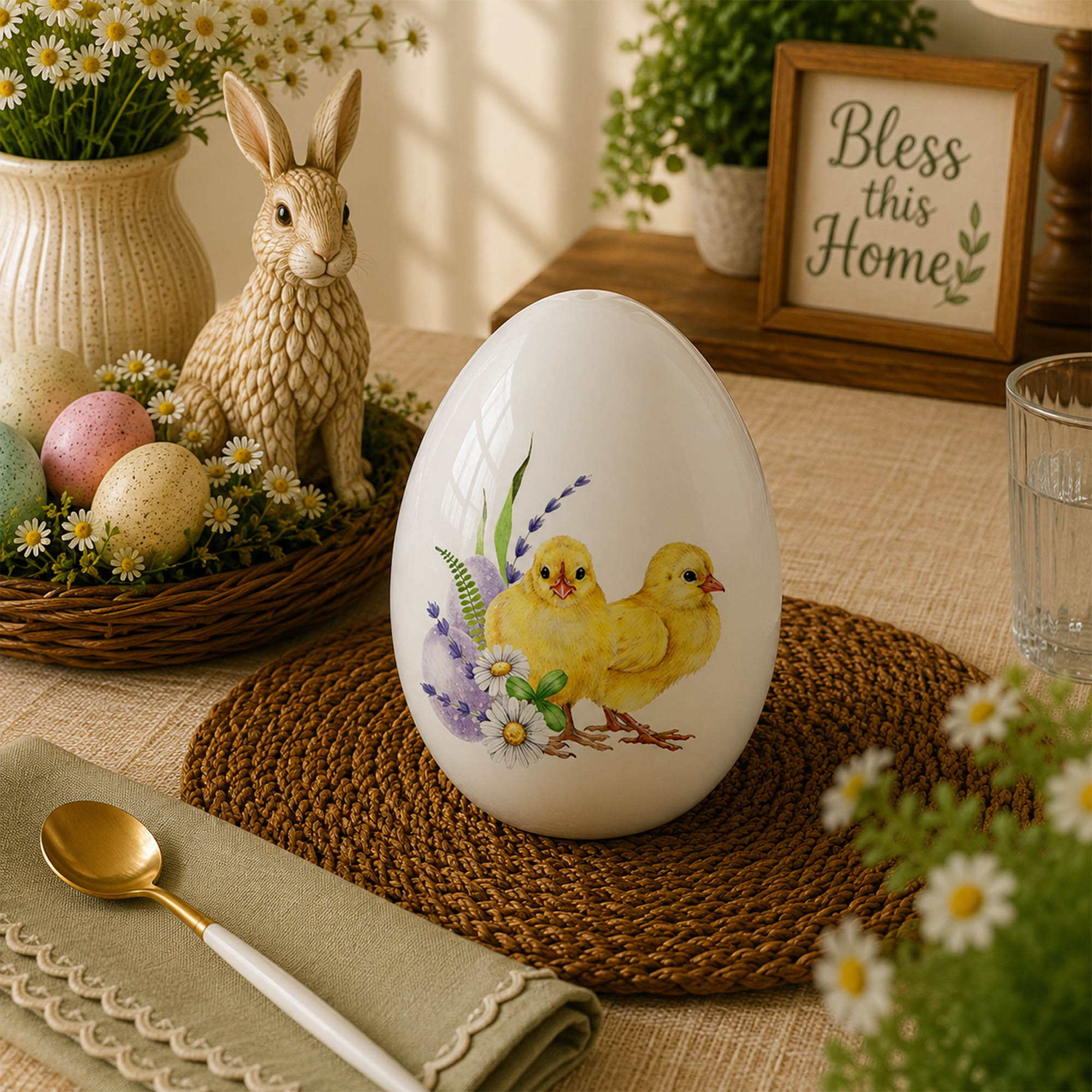 Donglin Homeware Easter Bunny Garden Collection Salt and Pepper Shaker 