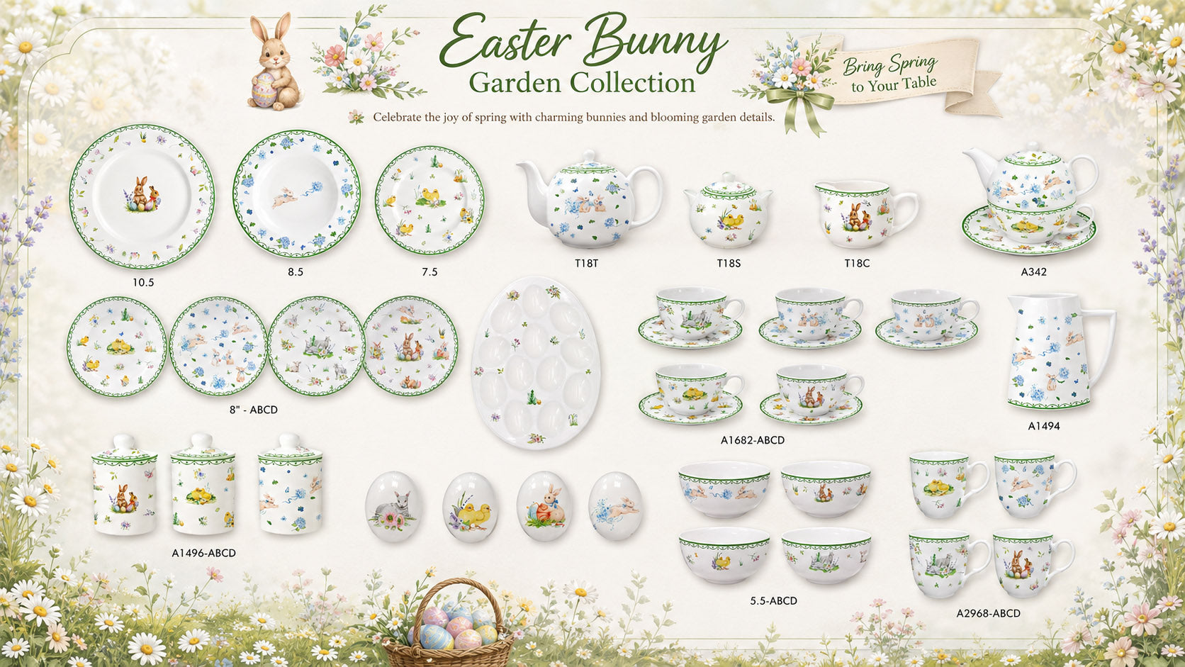 Donglin Homeware Easter Bunny Garden Collection Shapes