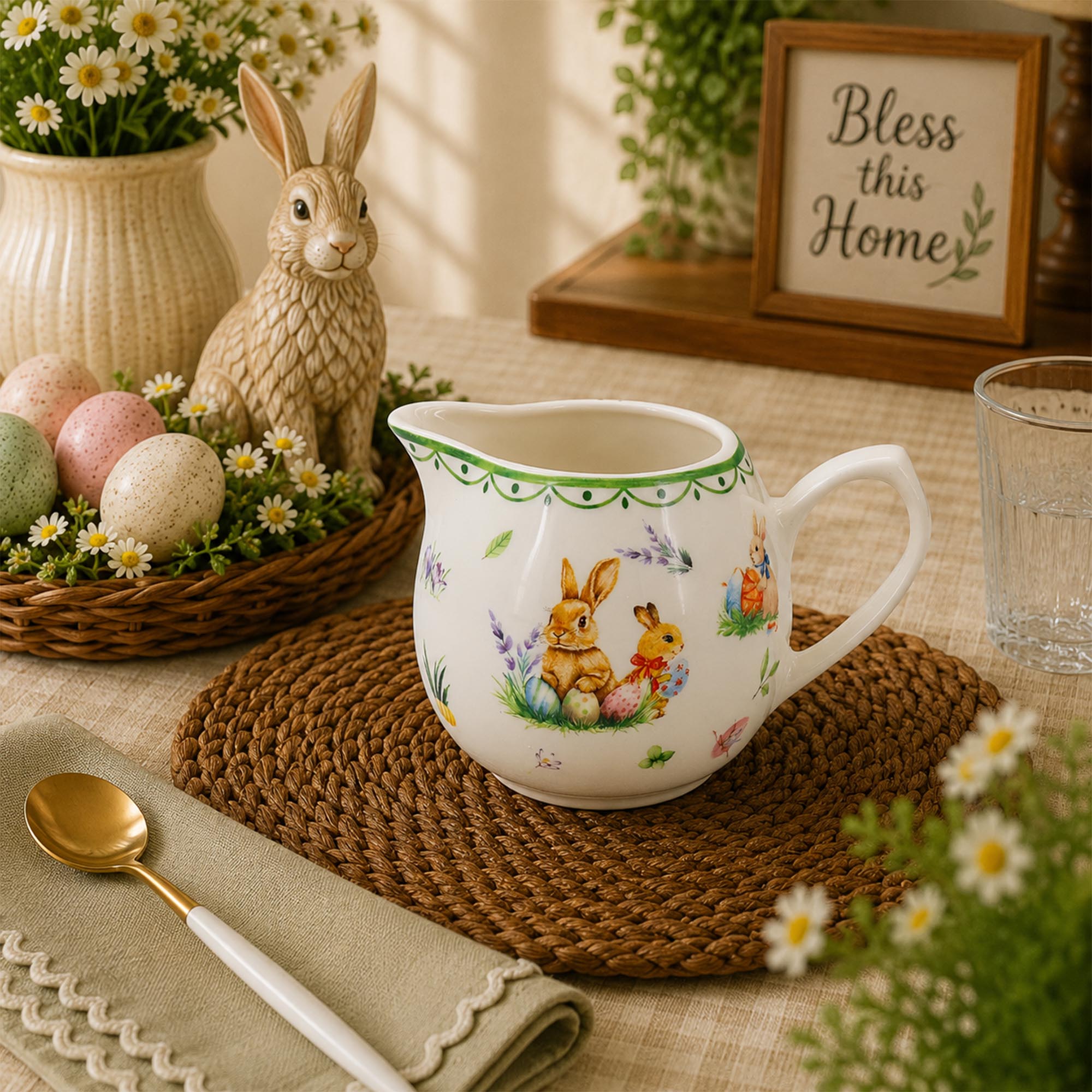 Donglin Homeware Easter Bunny Garden Collection Sugar Pot 360cc