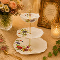 Donglin Homeware Enchanted Botanical Garden Collection  3 Tier Cake Pate