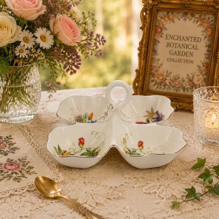 Four-section snack dishes
