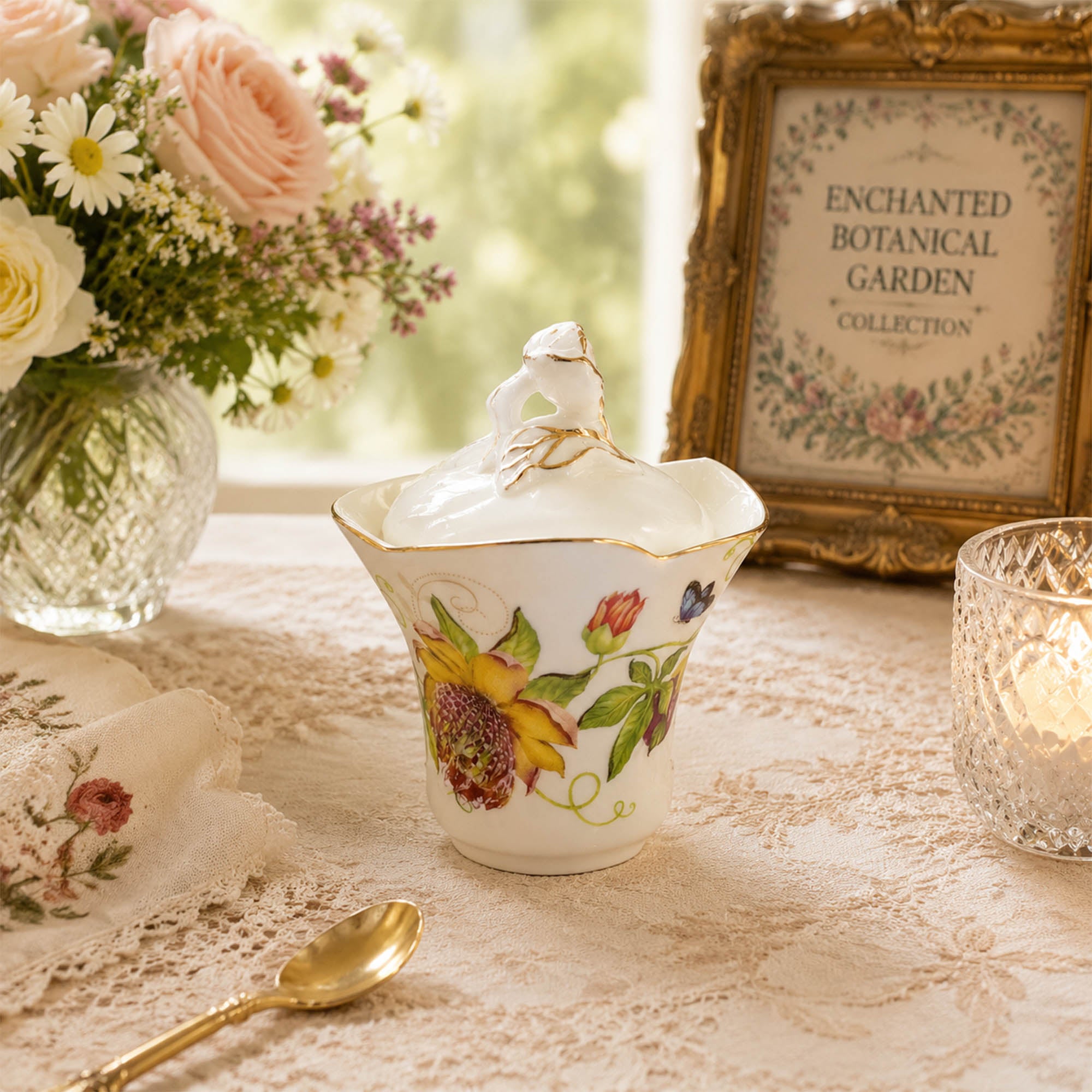Dongli Homeware Enchanted Botanical Garden Collection Sugar Pot 130cc