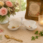 Donglin Homeware Enchanted Botanical Garden Collection Two-Section Snack Dish