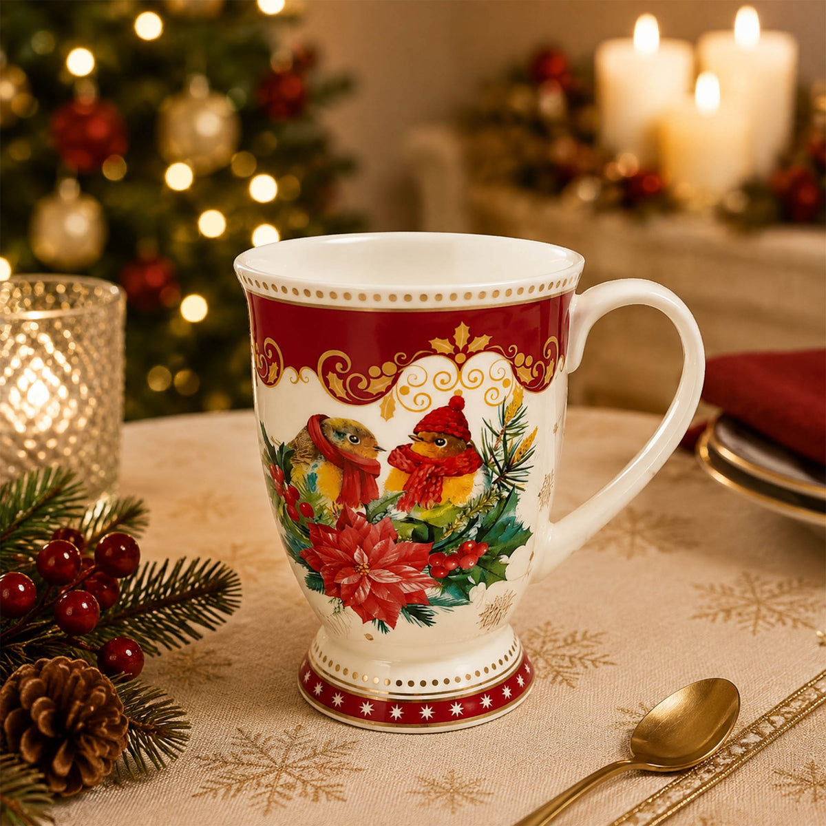 Donglin Homeware Festive Woodland Collection Mug 280cc