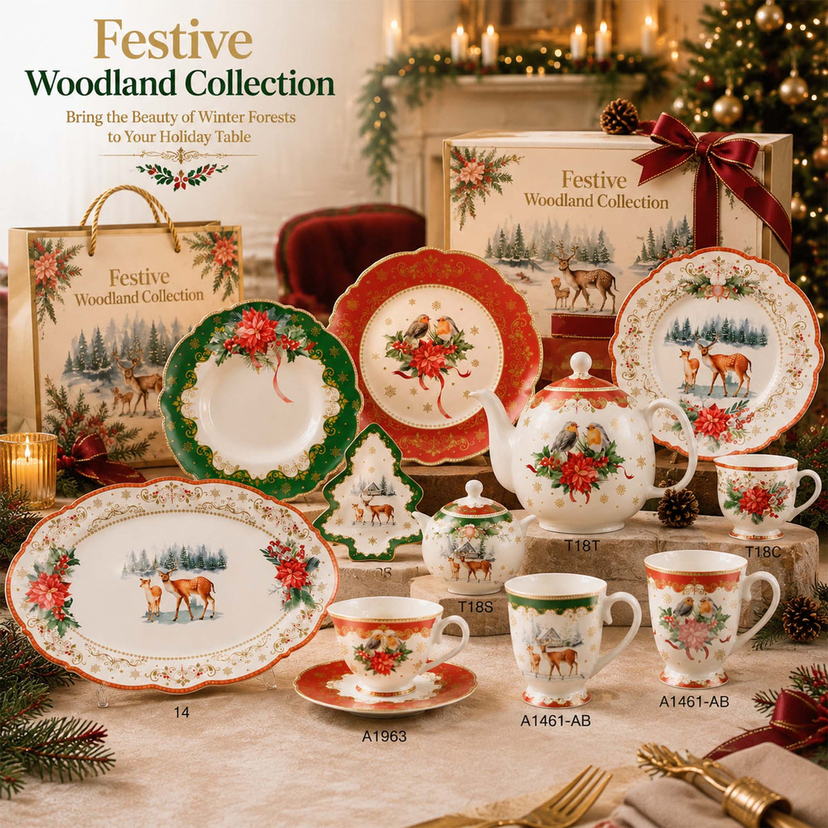 Donglin Homeware Festive Woodland Collection Package 1