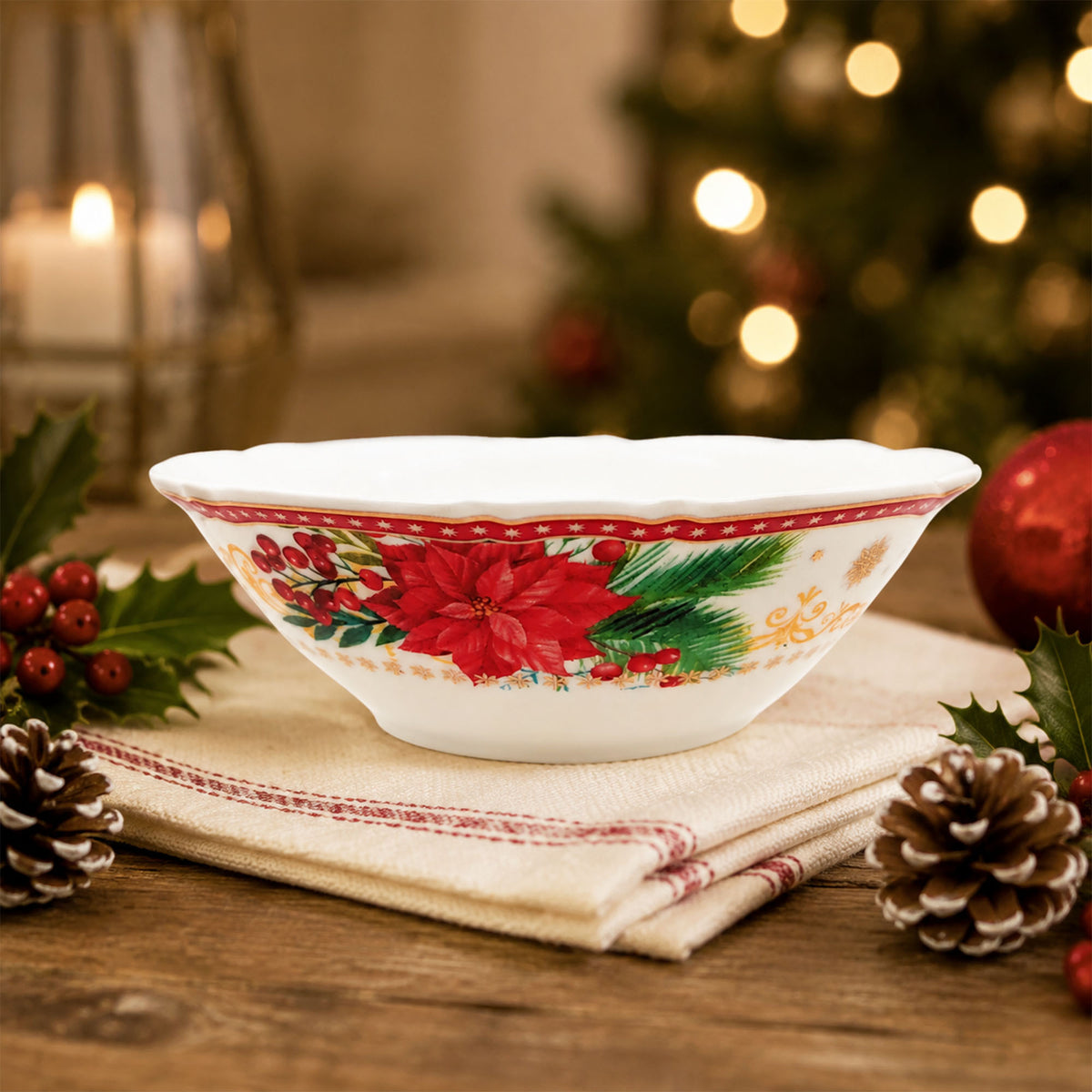 Donglin Homeware Festive Woodland Collection Storage Bowl 5.5-inch