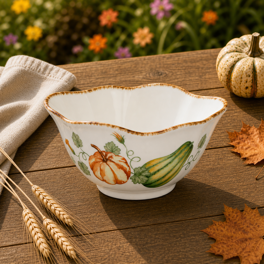 Donglin Homware Gilded Harvest - Nature Style Ceramic Bowl 4.5-inch