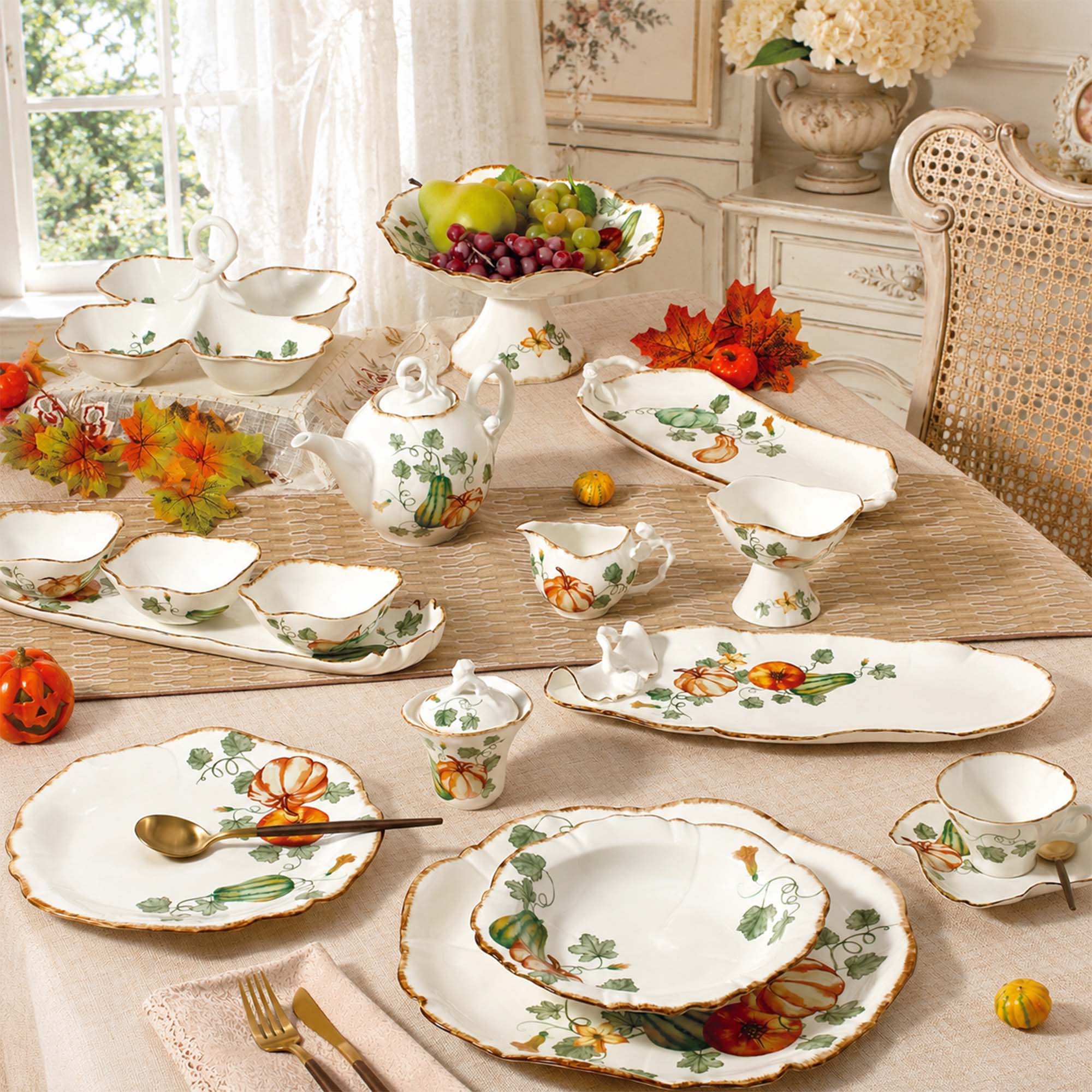 Donglin Homeware Gilded Harvest - Nature Style Ceramic Tableware