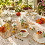 Donglin Homeware Gilded Harvest - Nature Style Ceramic Tea Set