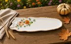 Donglin Homeware Gilded Harvest - Nature Style Ceramic Tray 15-inch