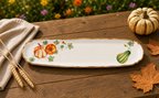 Donglin Homeware Gilded Harvest - Nature Style Ceramic Tray 15.5-inch
