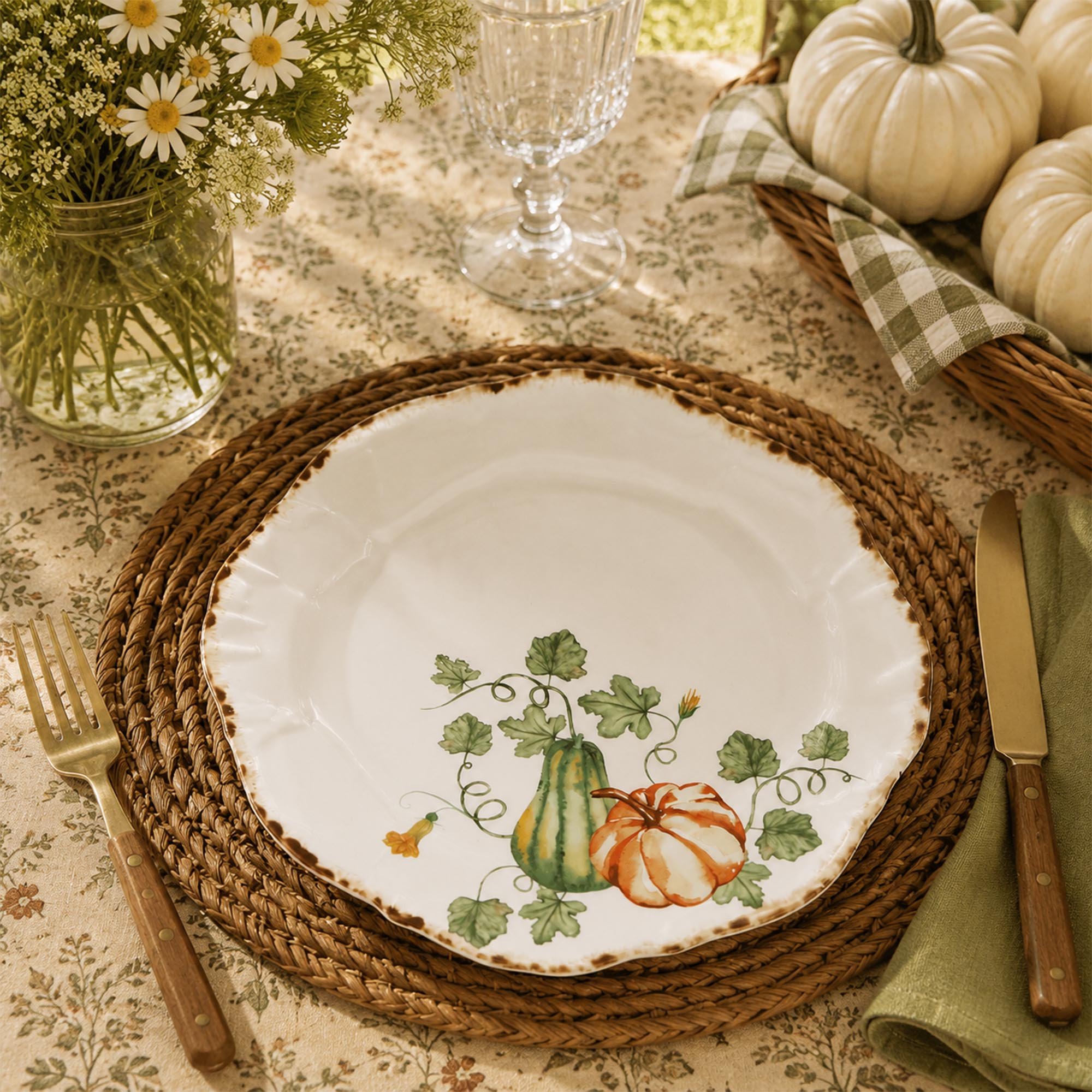 Donglin Homeware Gilded Harvest Collection Dessert Plate 8.5-inch