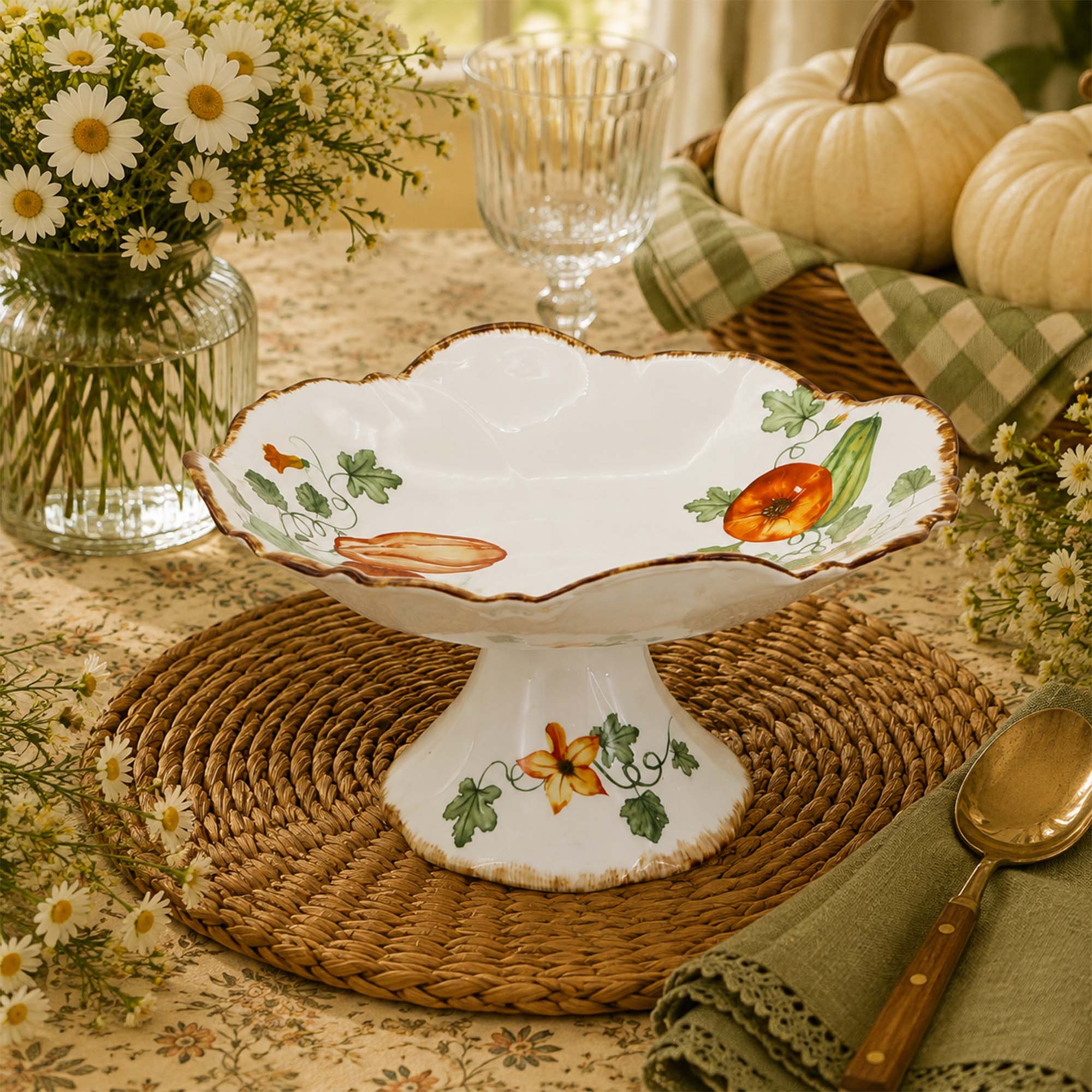 Donglin Homeware Gilded Harvest Collection Fruit Bowl 11.75-inch